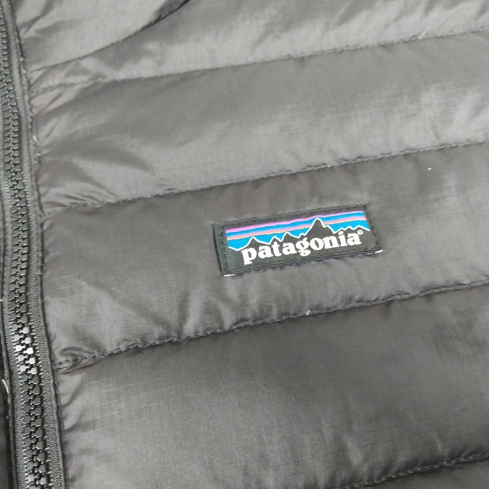 Patagonia Jacket Mens Small Black Down Sweater Hoody Insulated Full Zip Hiking - Picture 9 of 16